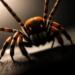 Wild Barn Spider - Close-up Black Widow Image