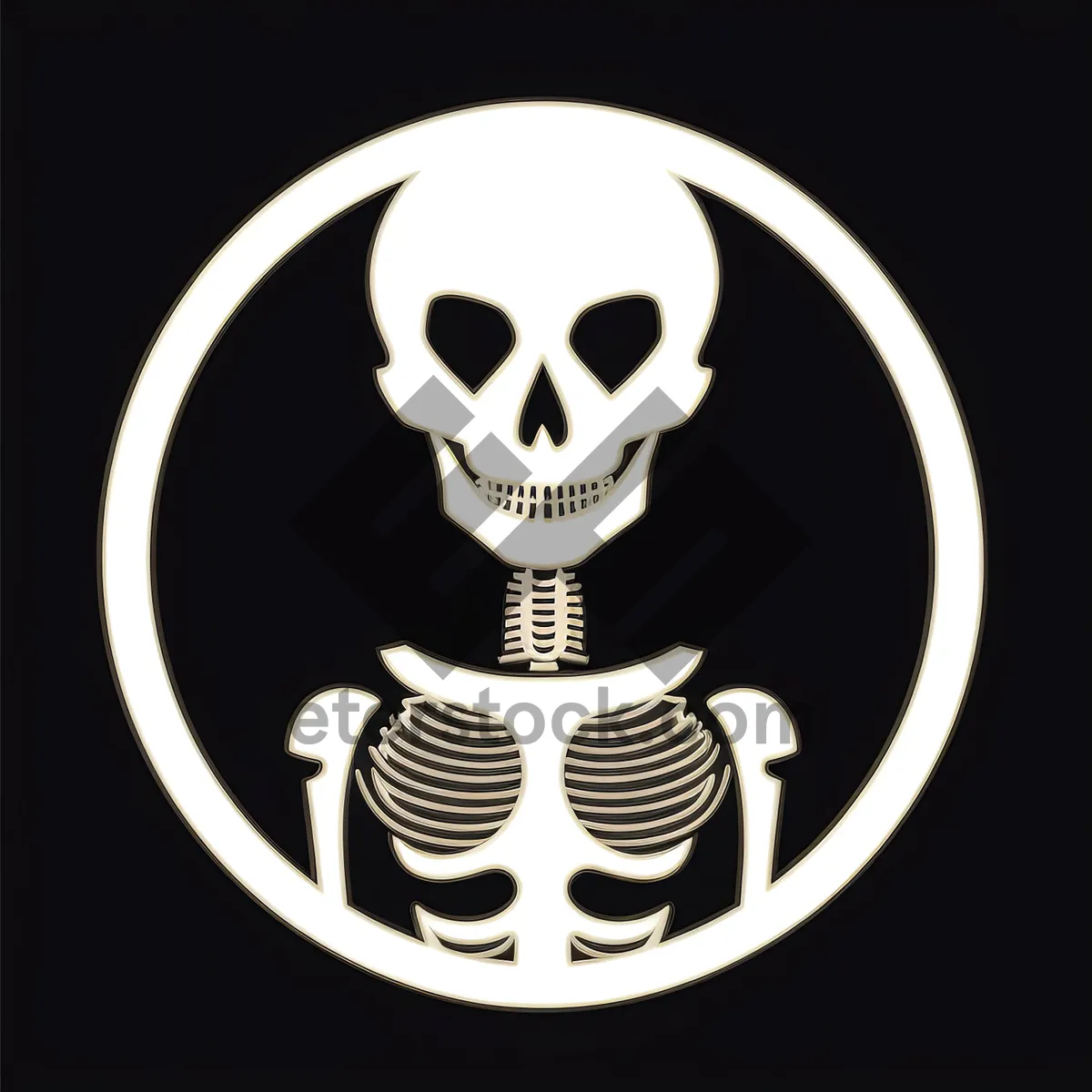 Picture of Dark Pirate Skull Cartoon Graphic Design Icon