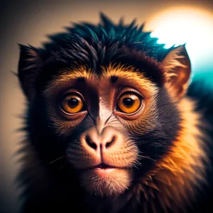 Furry Primate Kitty with Cute Eyes