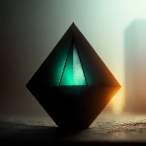 Glass Pyramid Reflection - 3D Symbolic Icon