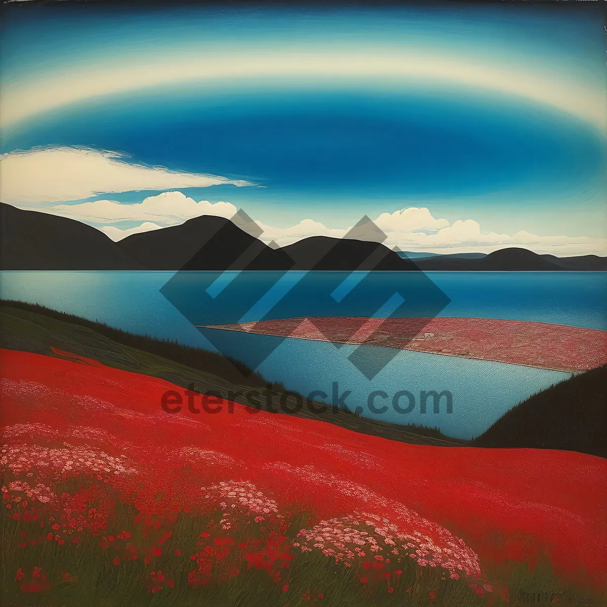 Picture of Serene Sunset Over Ocean Horizon