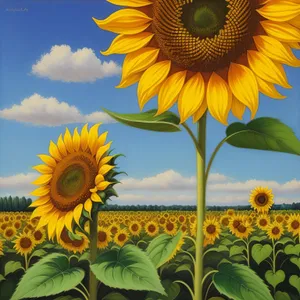 Radiant Sunflower Blooming in Vibrant Field