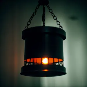 Glass Lampshade with Bird Feeder Design