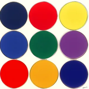 Colorful Round Button Set with Shiny Design