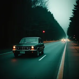 Nighttime Urban Expressway Traffic at High Speed