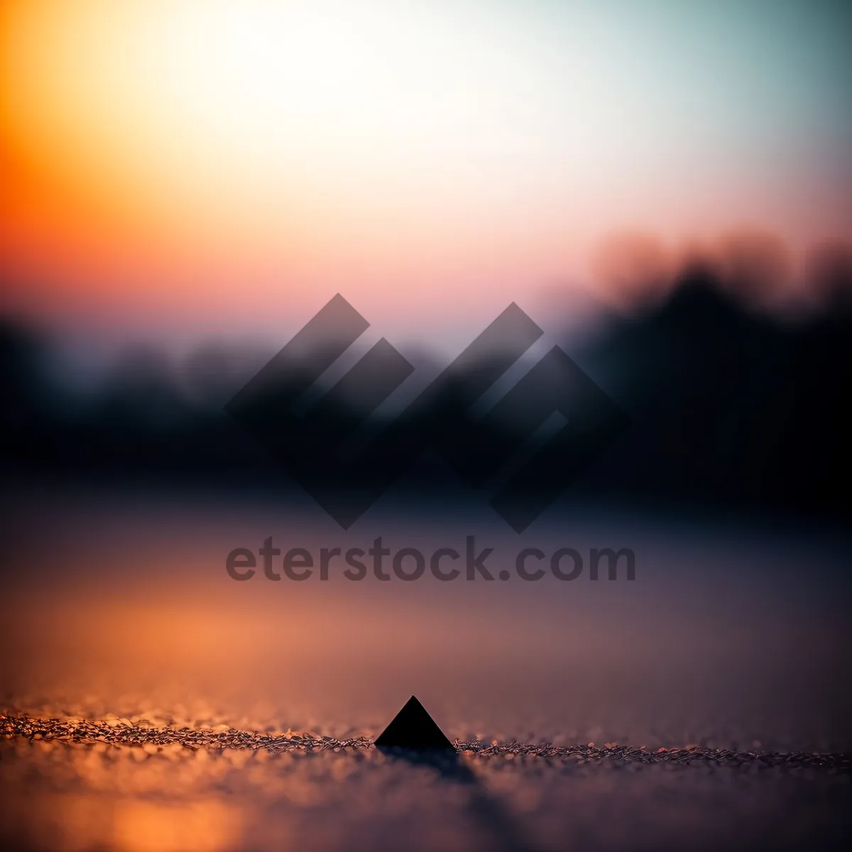Picture of Dazzling Celestial Sunset over Serene Landscape