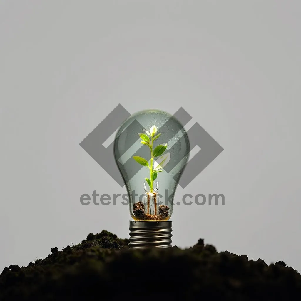 Picture of Electric lamp glowing with innovative power and energy