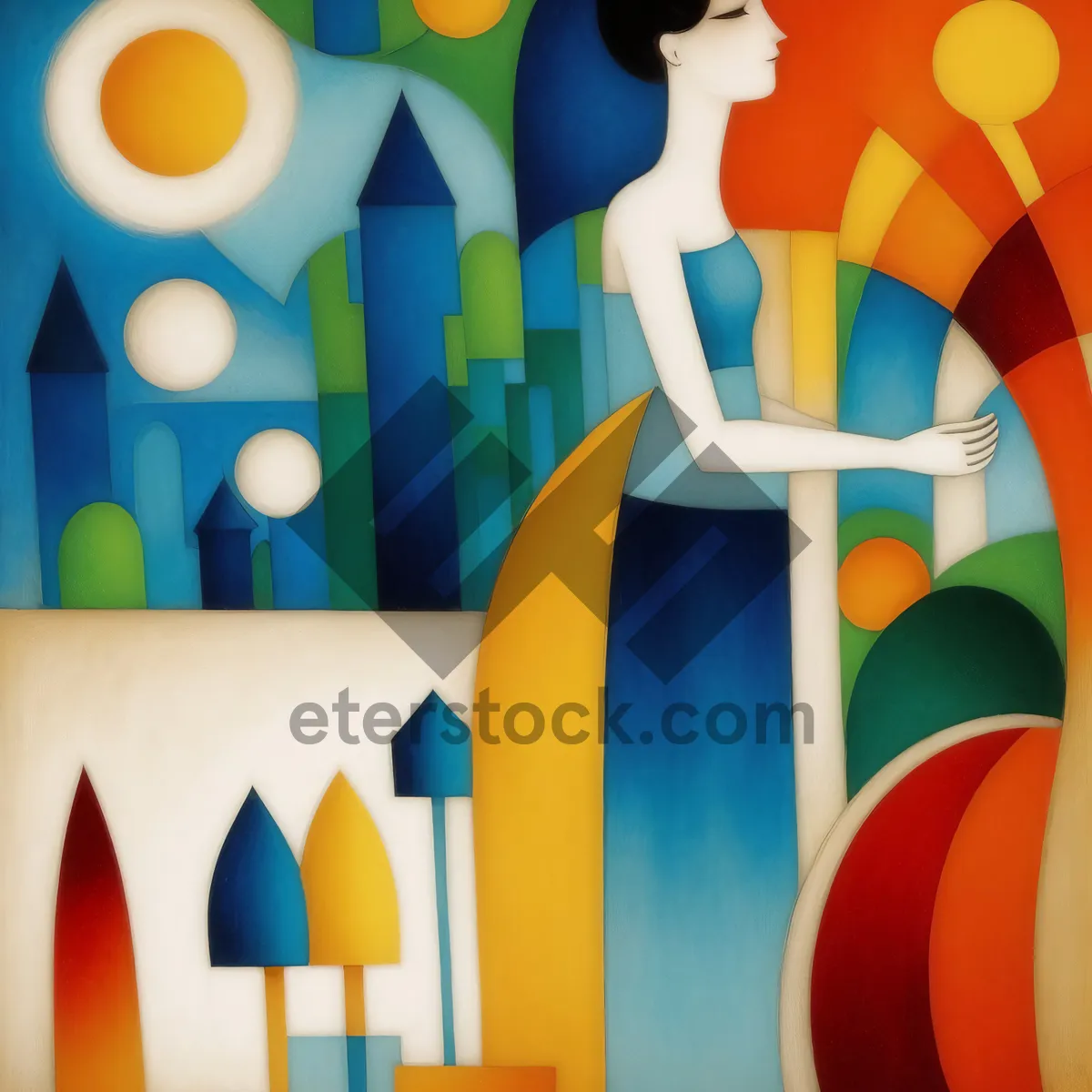 Picture of Colorful Shuttlecock Design: A Vibrant Artistic Graphical Representation