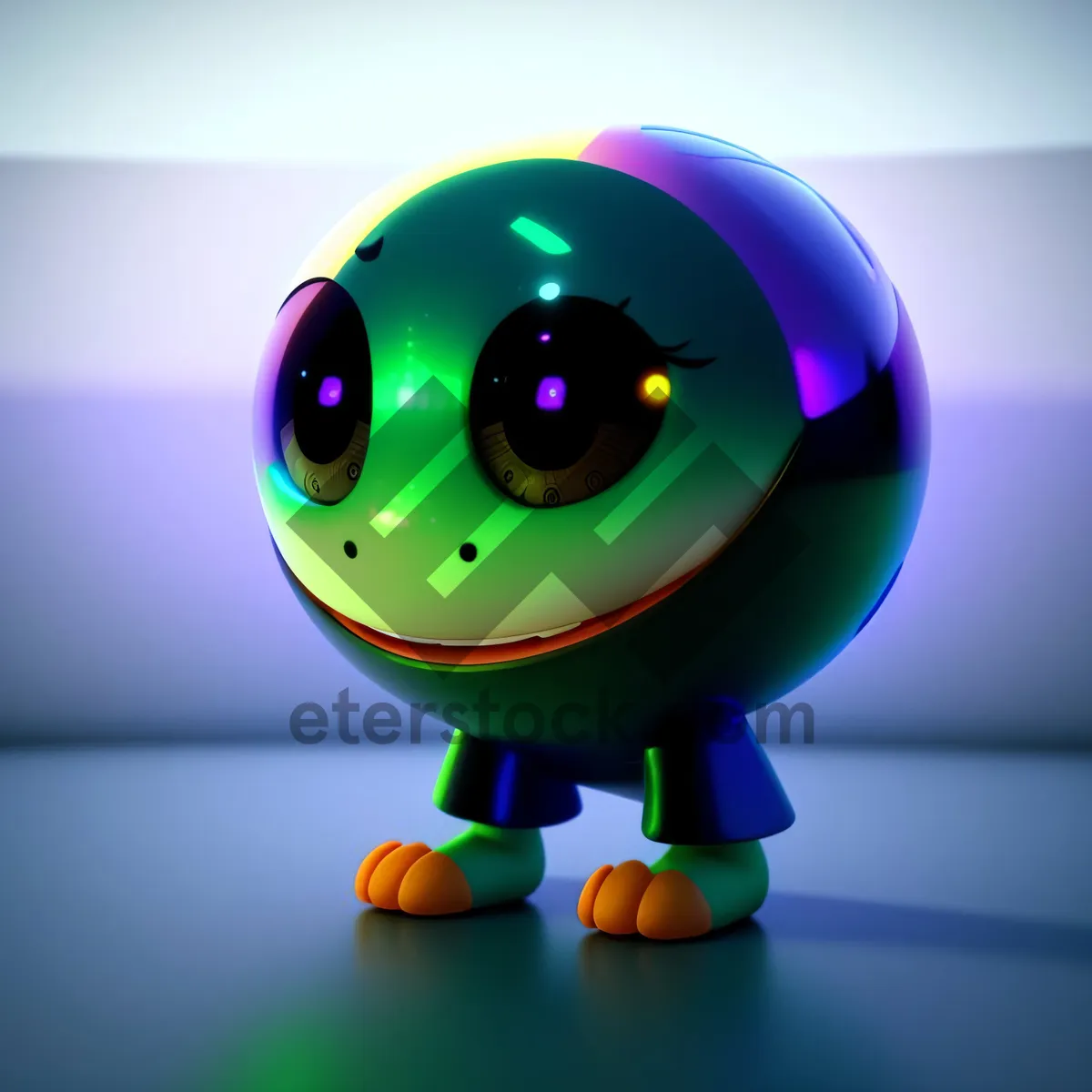 Picture of 3D Cartoon Automaton Buddy Graphics - Fun Art Character