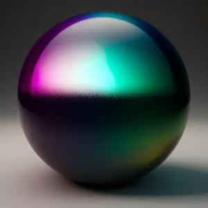 Shiny Glass Button - Bright, Metallic, Orange, 3D