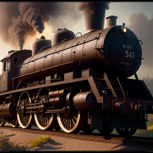 Vintage Steam Locomotive: Powerful Industrial Rail Transport