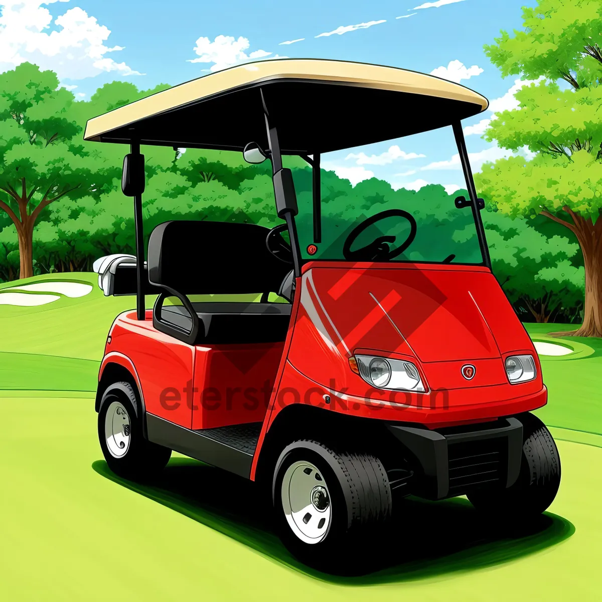 Picture of Golf Cart - Driving on the Course