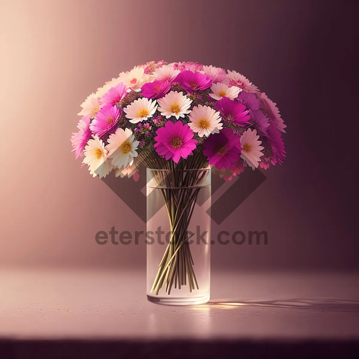 Picture of Pink Floral Gem Bouquet in Vase