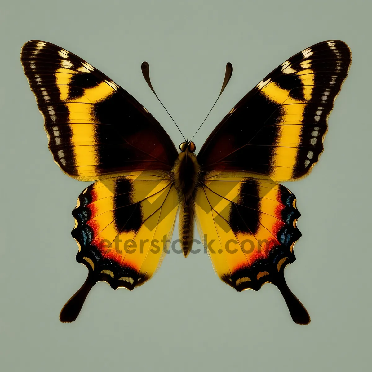 Picture of Delicate Monarch Butterfly on Orange Flower