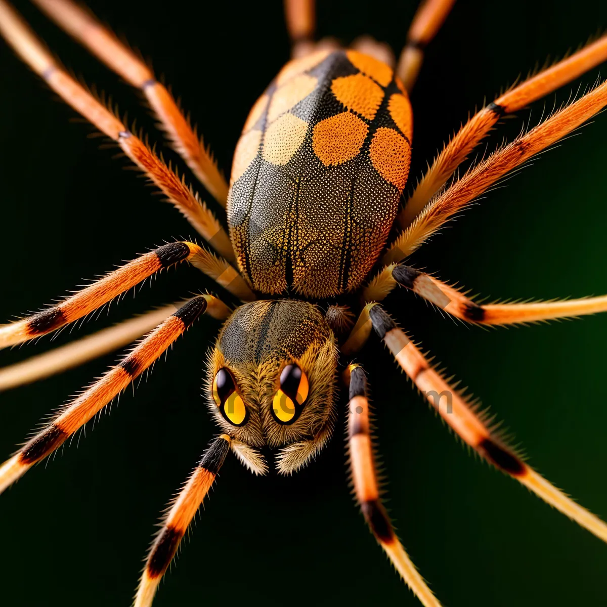 Picture of Black and Gold Garden Spider: Majestic Arachnid in the Wild