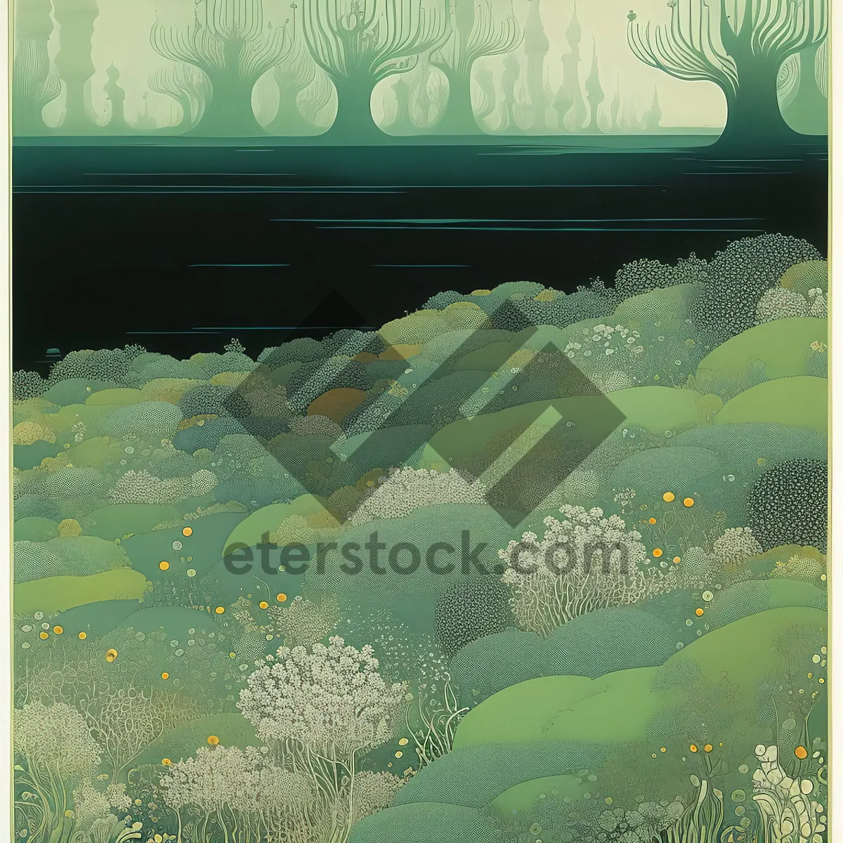 Picture of Underwater Coral Reef Wallpaper featuring Fish and Plants