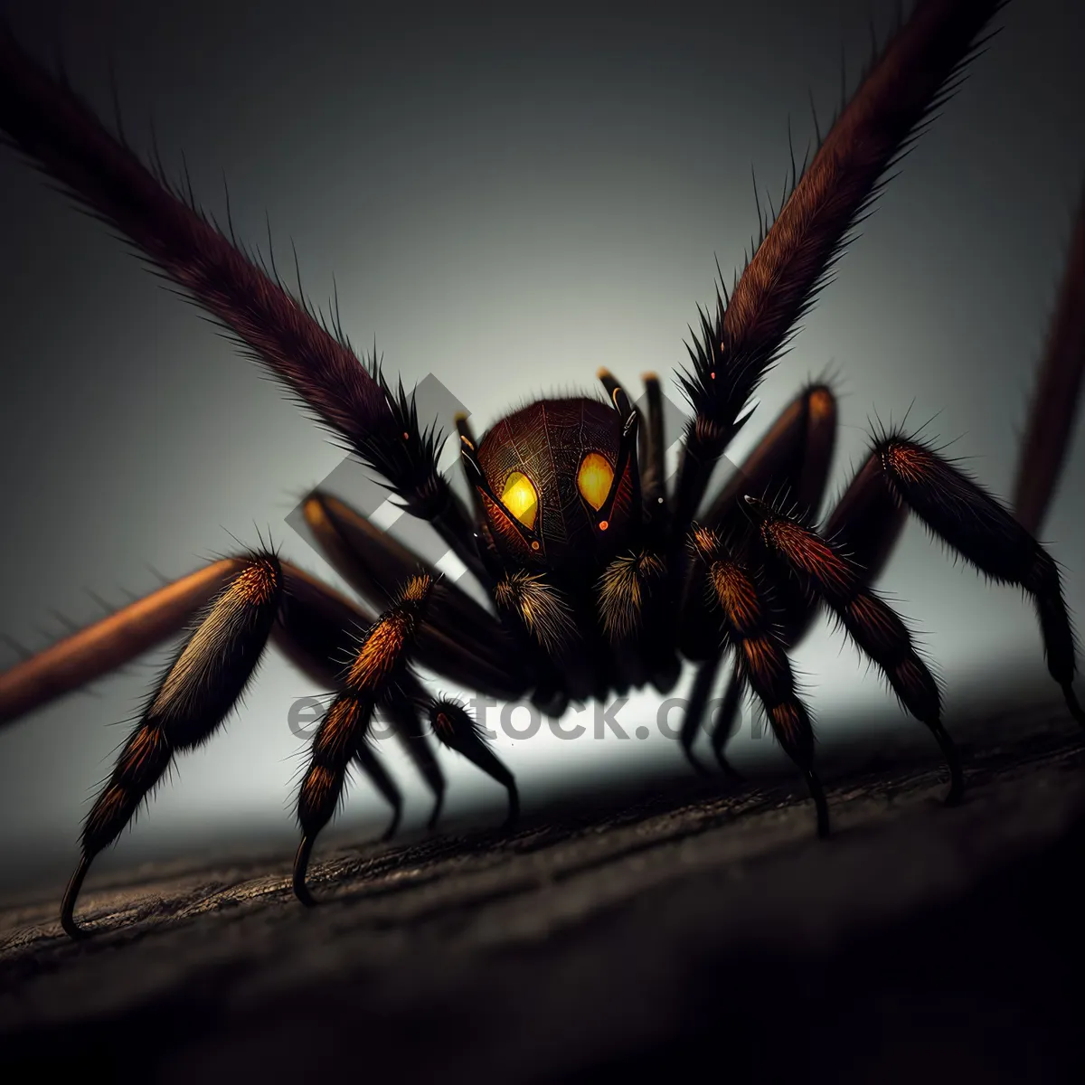 Picture of Creepy Black Widow Spider - Detailed Close-up View