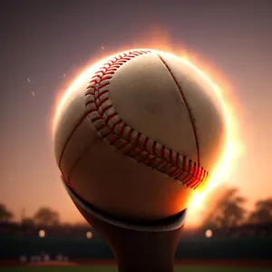 Baseball Game Equipment: Ball and Balloon