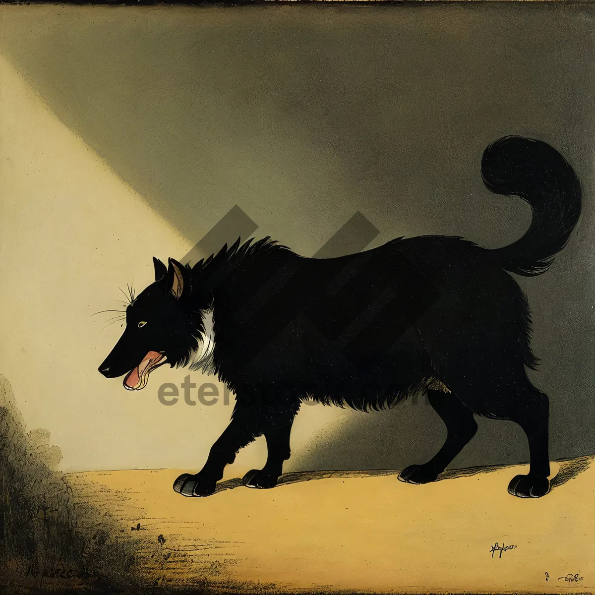 Picture of Black Shepherd Retriever – A Noble and Watchful Bull