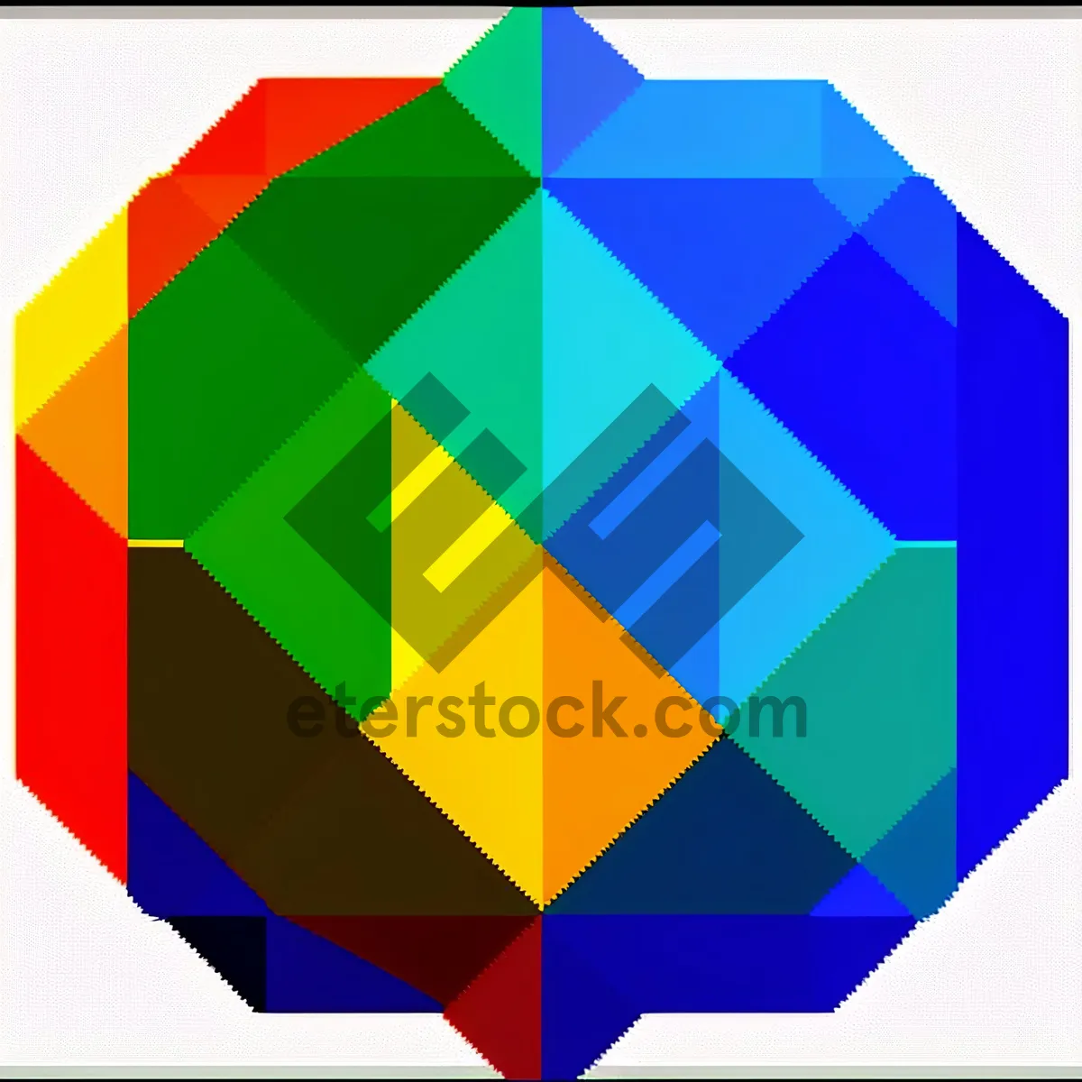 Picture of Colorful Geometric Mosaic Art Tile Design