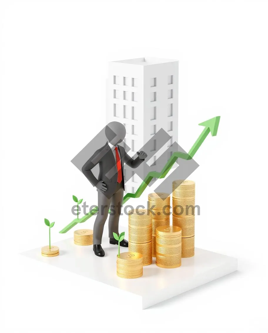 Picture of Businessman 3D puppet character cartoon