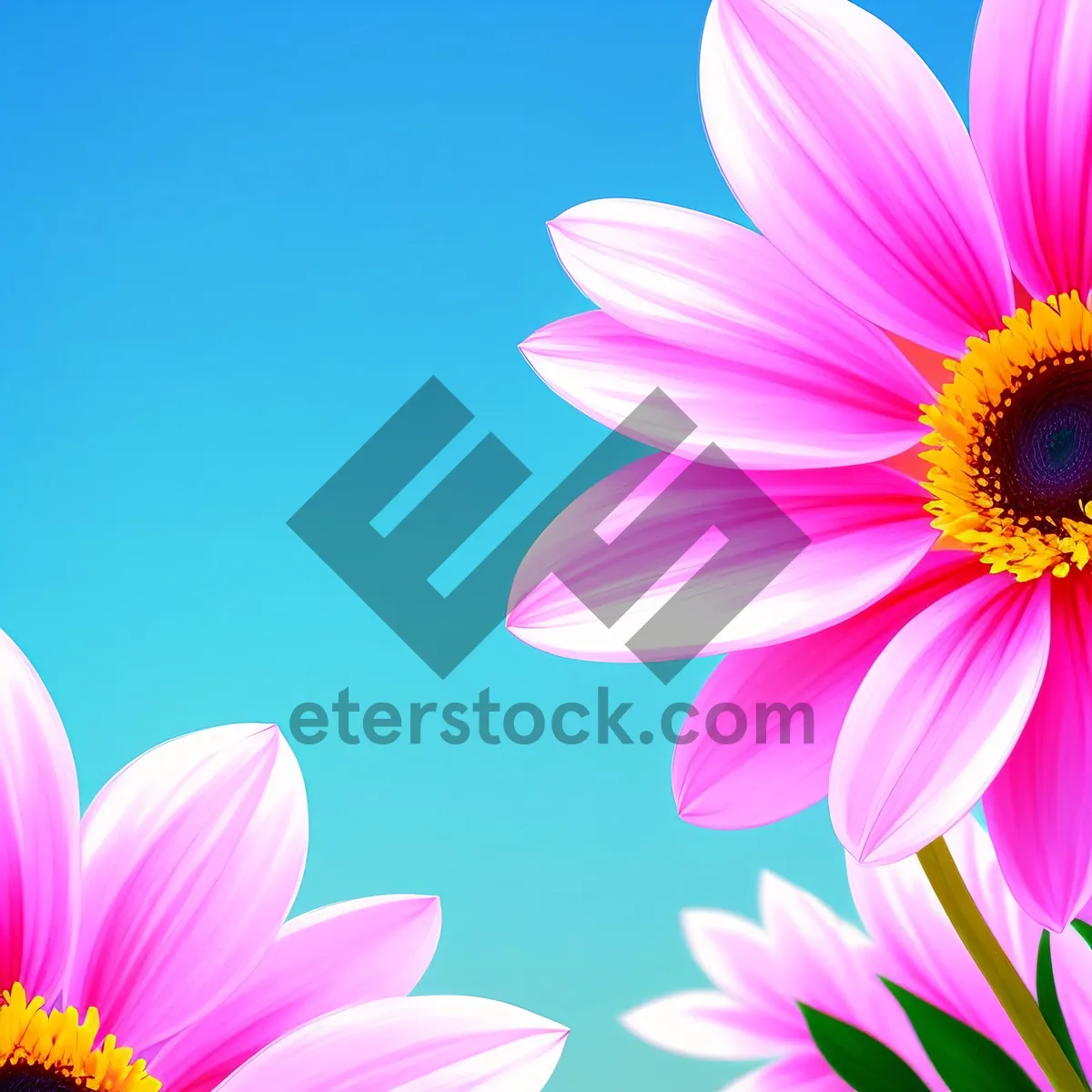 Picture of Colorful Lotus Blossom in Vibrant Pink