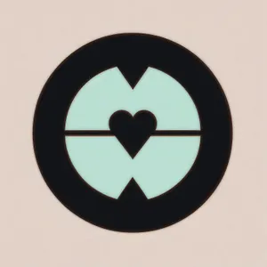 Black Hazard Button Icon: Round Danger Sign