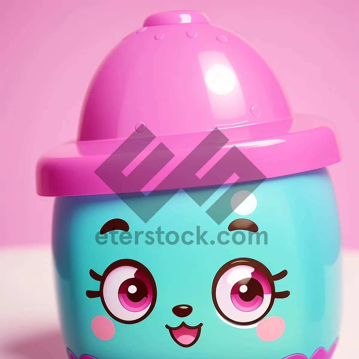 Picture of Pink Piggy Bank in Polka Dot Design
