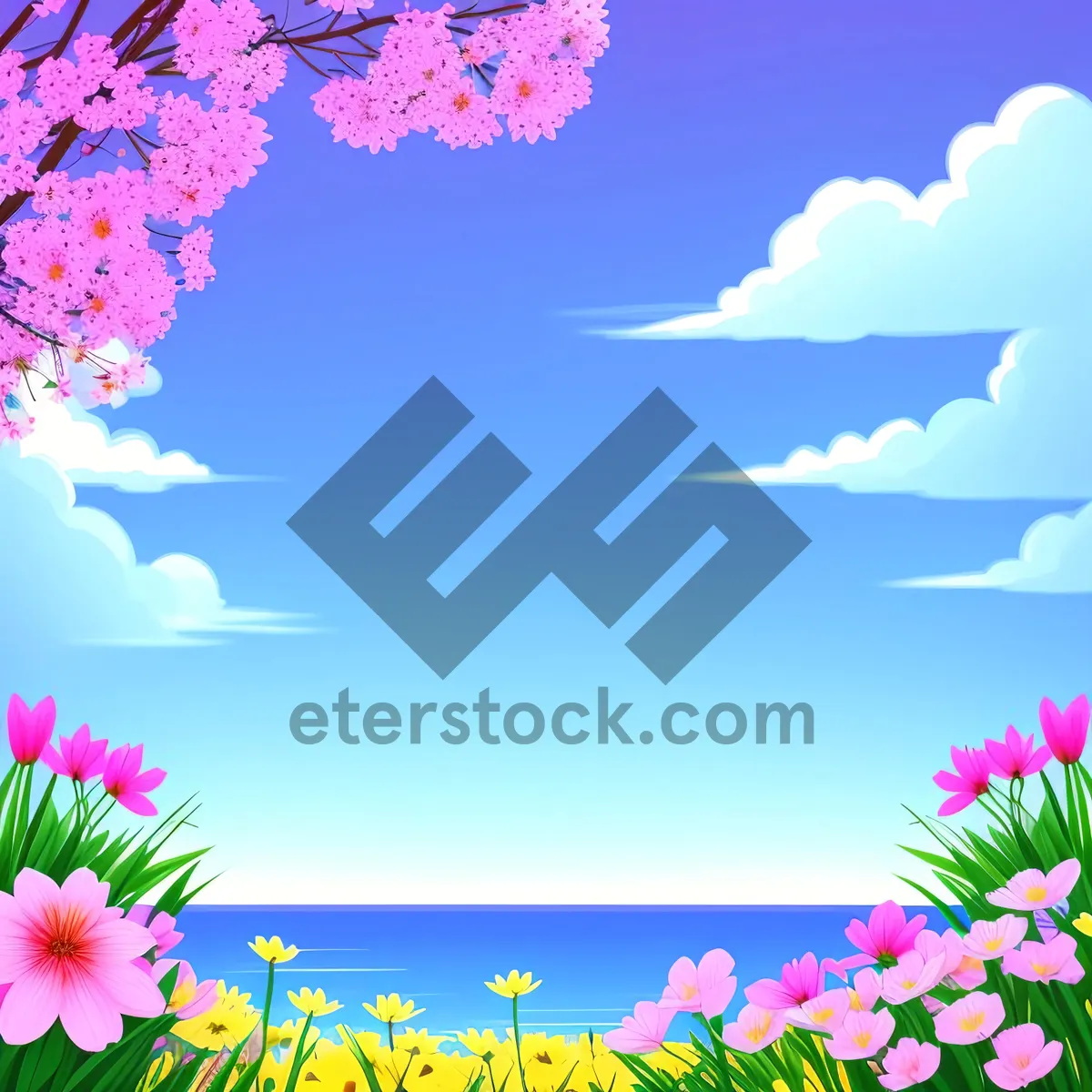 Picture of Pink Floral Seasonal Art Design
