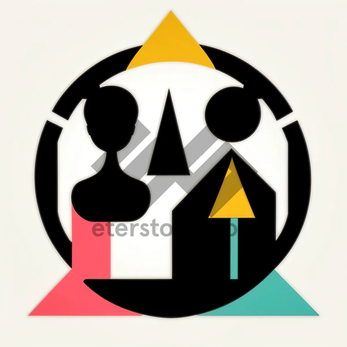 Picture of Black Pirate Hazard Sign Symbol Icon Design