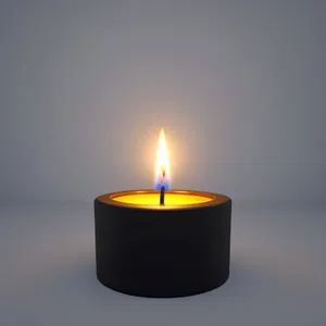 Luminous Flame Flickering in Dark