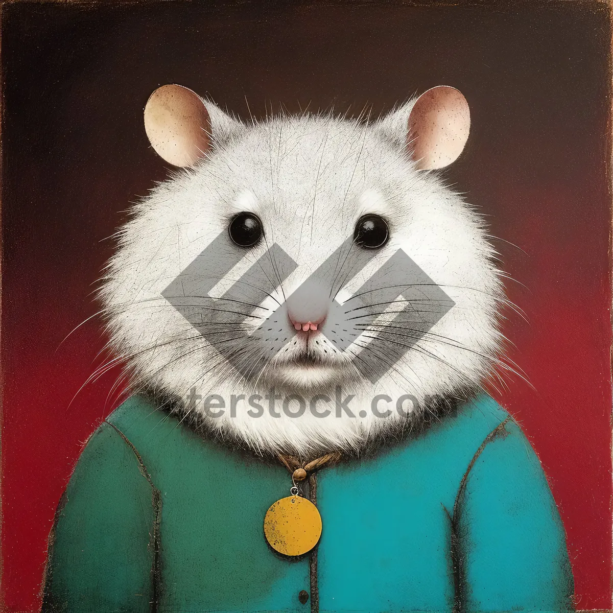 Picture of Cute and Furry Hamster Portrait