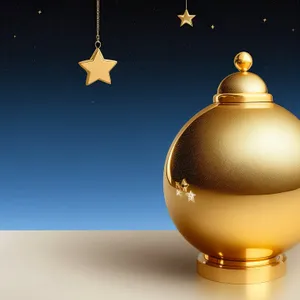 Bangle Ball: Festive Gold Glass Winter Ornament