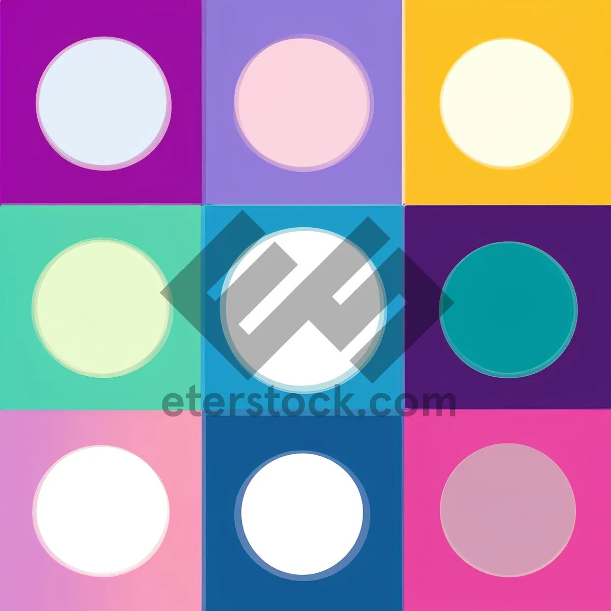Picture of Polka Dot Design: Brightly Colored Circle Graphic