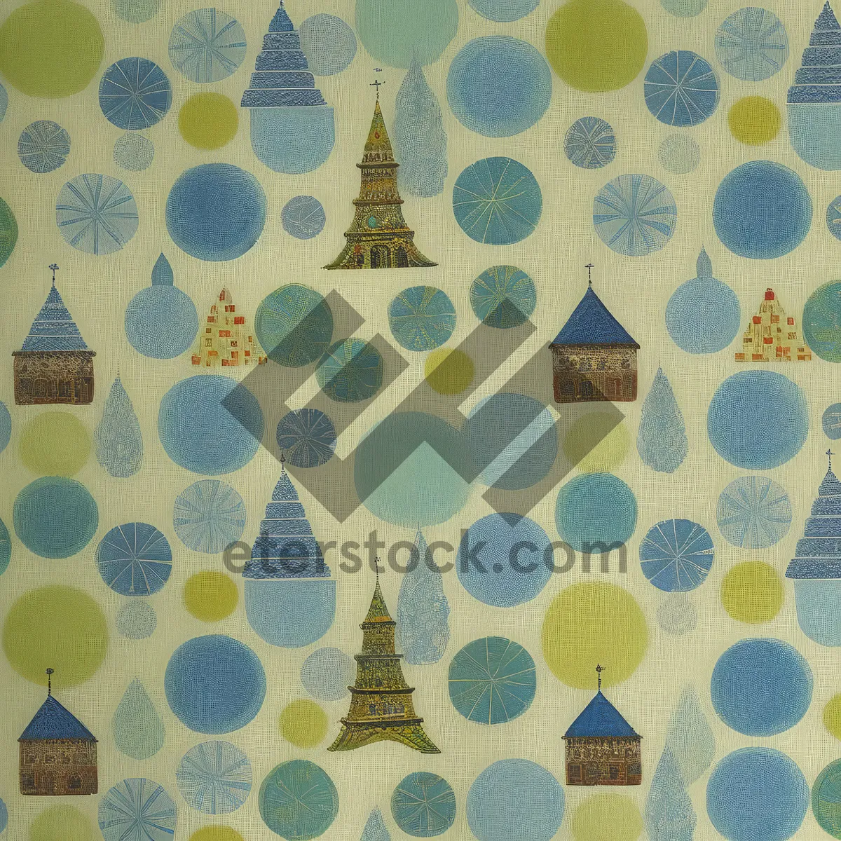 Picture of Modern floral pattern seamless wallpaper design