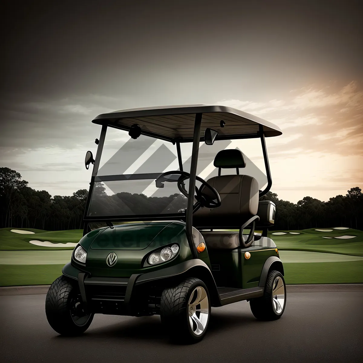 Picture of Green Field Golf Car on Course