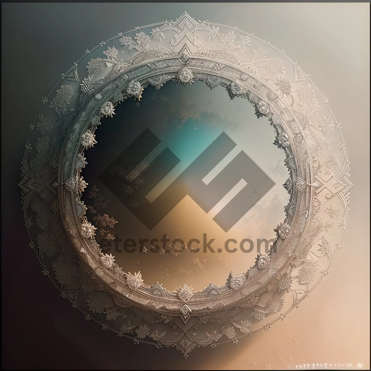 Picture of Chinese Porcelain Ceramic Frame - Artistic Circle Design