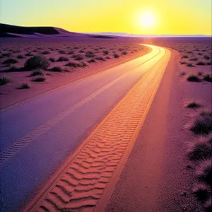 Scenic Highway Drive Through Desert Landscape