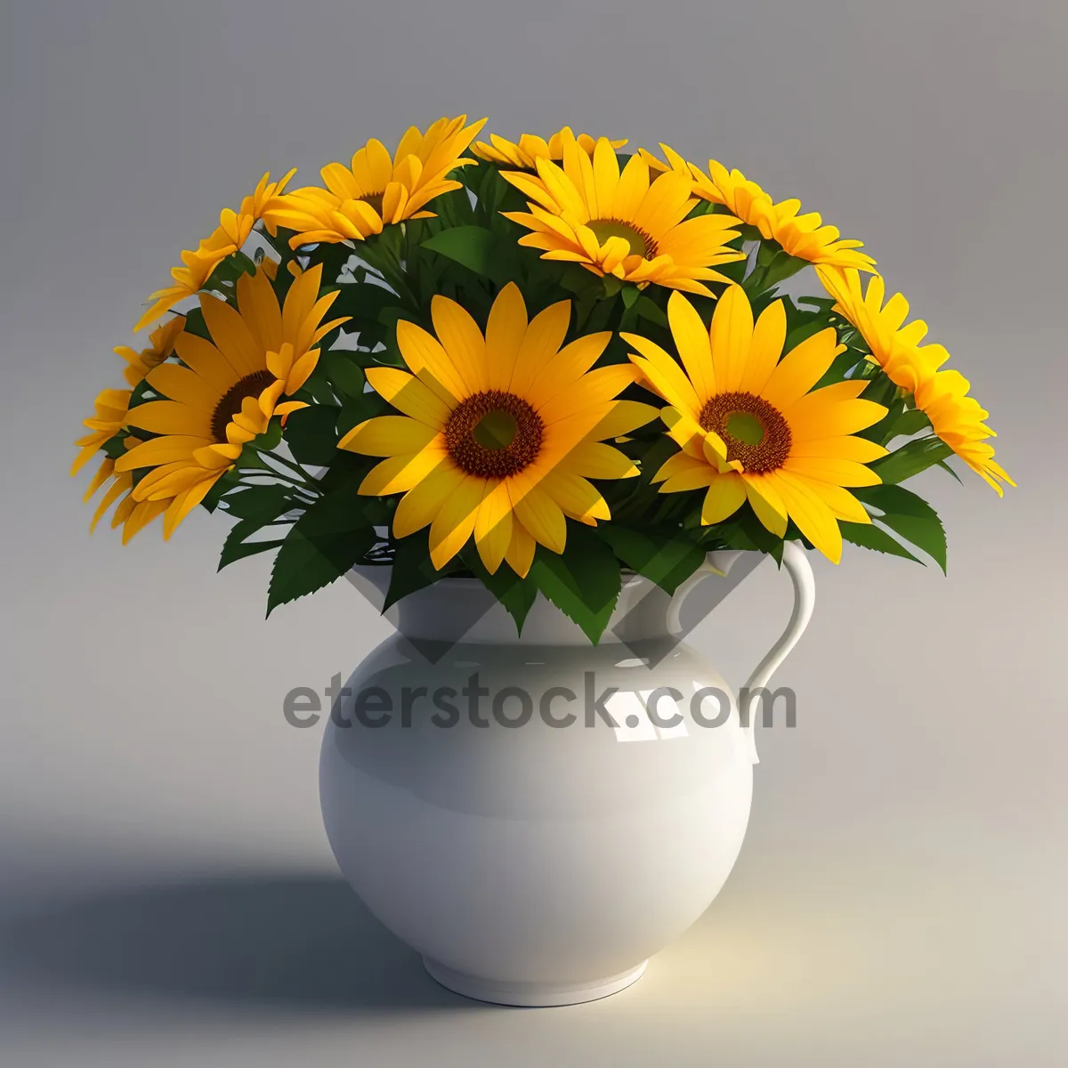 Picture of Vibrant Sunflower Blossom Against Bright Summer Sky