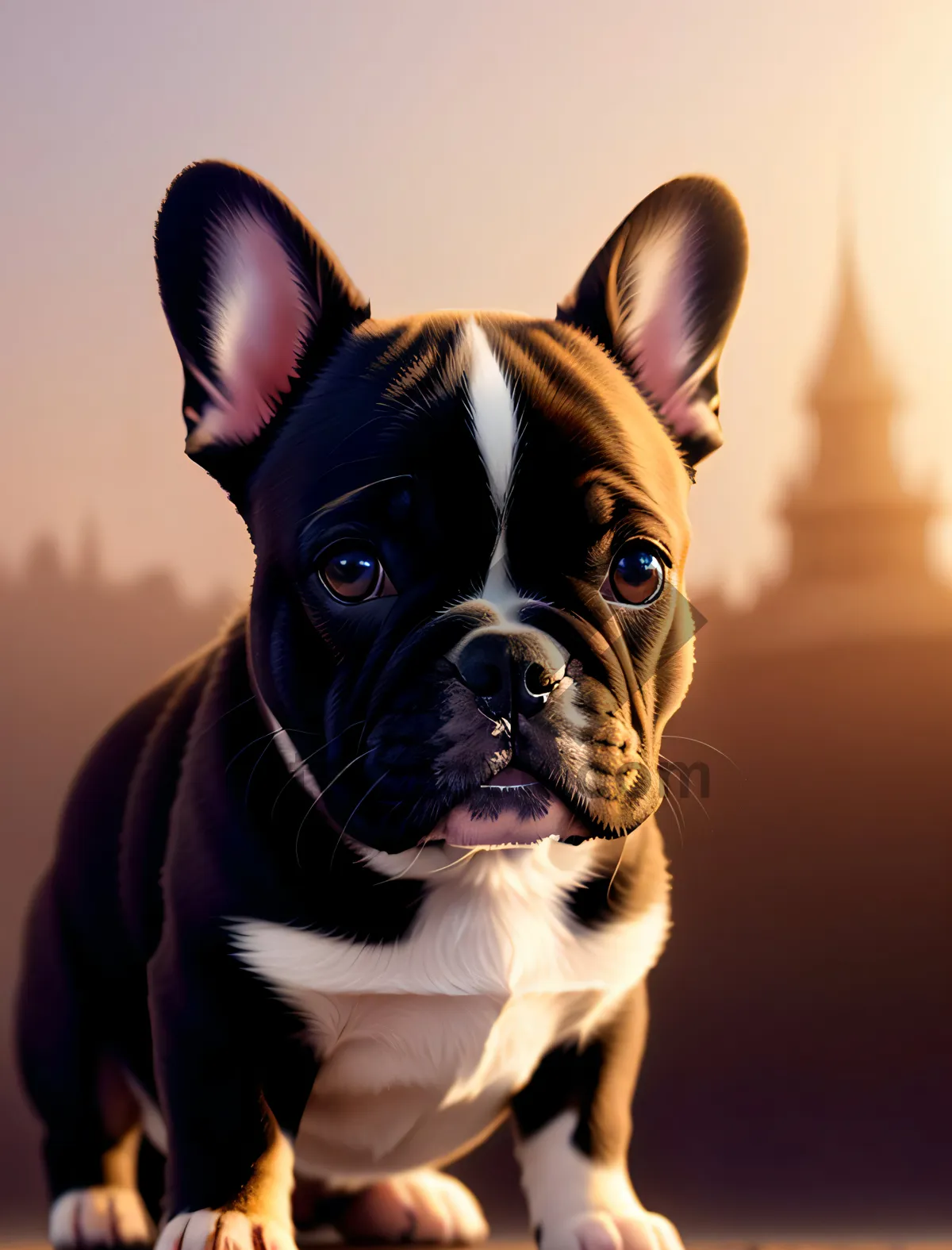 Picture of Bulldog Puppy - Cute and Wrinkled Canine Friend