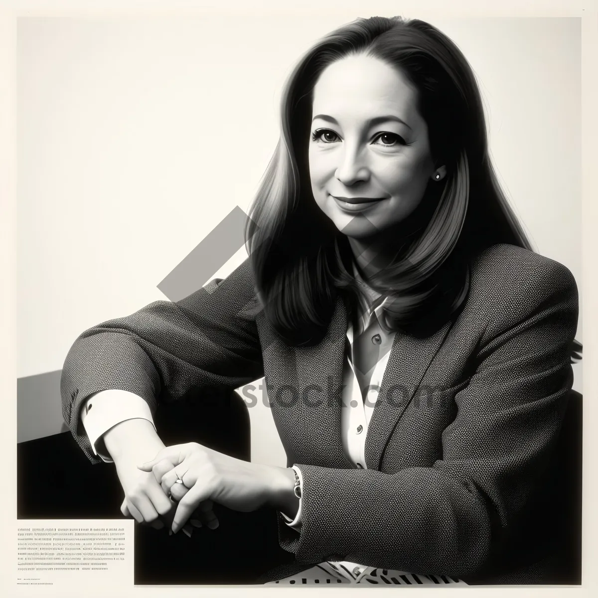 Picture of Smiling businesswoman working on laptop in office