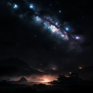 Dark Space Galaxy - Celestial Beauty in Universe