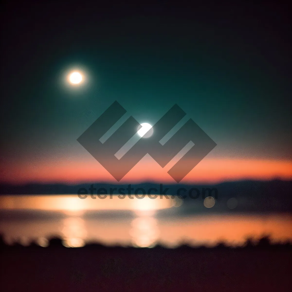Picture of Serenity Over the Ocean: Sun, Sky, and Reflection