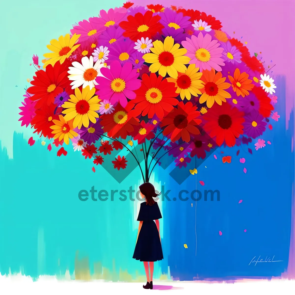 Picture of Blooming Floral Canopy: Colorful Summer Shelter
