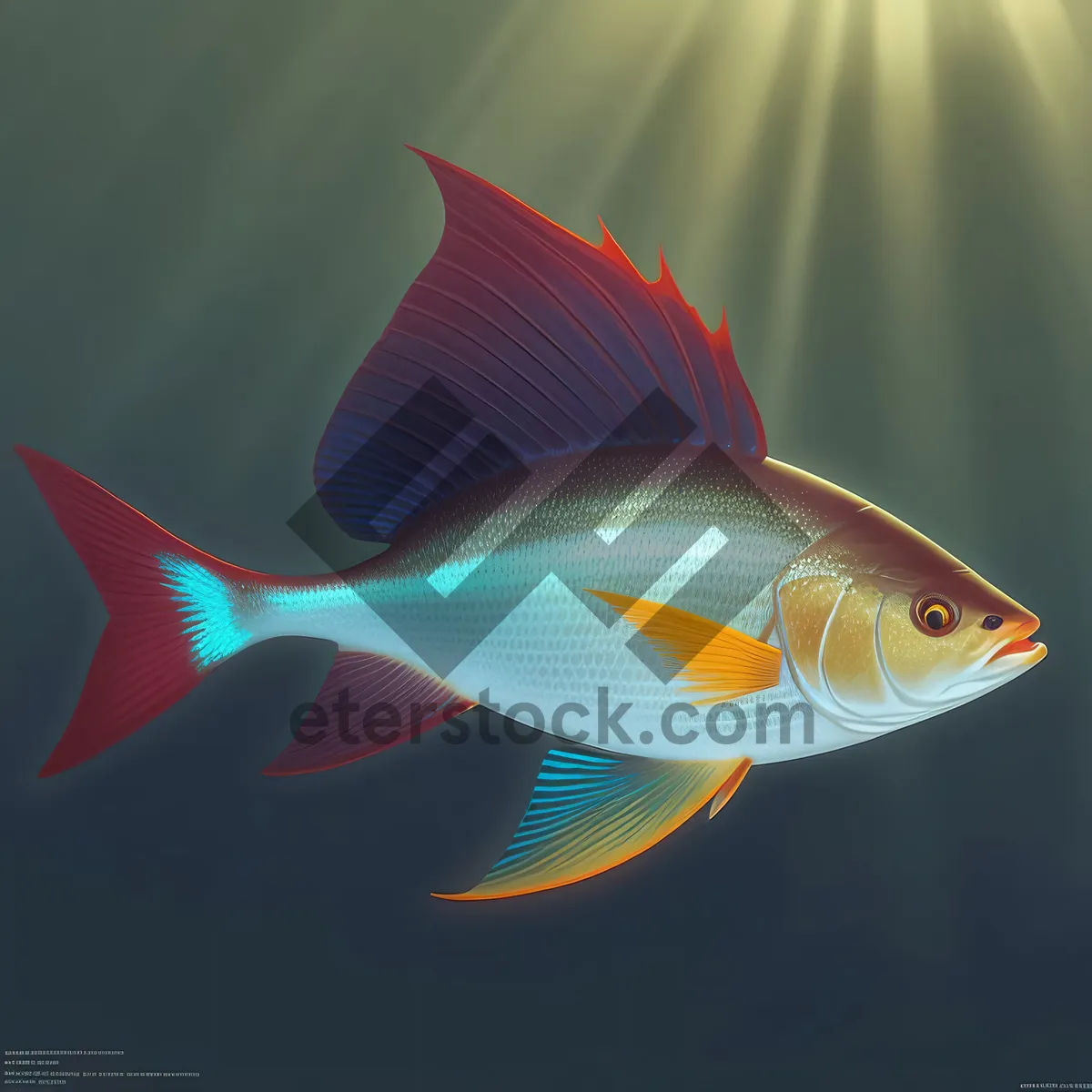 Picture of Golden Fish Bowl in Tropical Seas