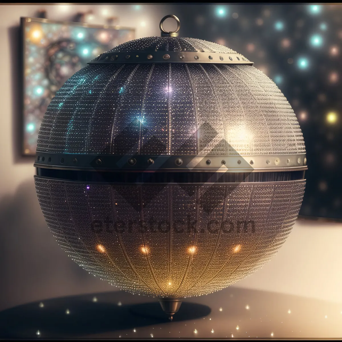 Picture of Reflective Spherical Planetarium Structure with Dotted Design