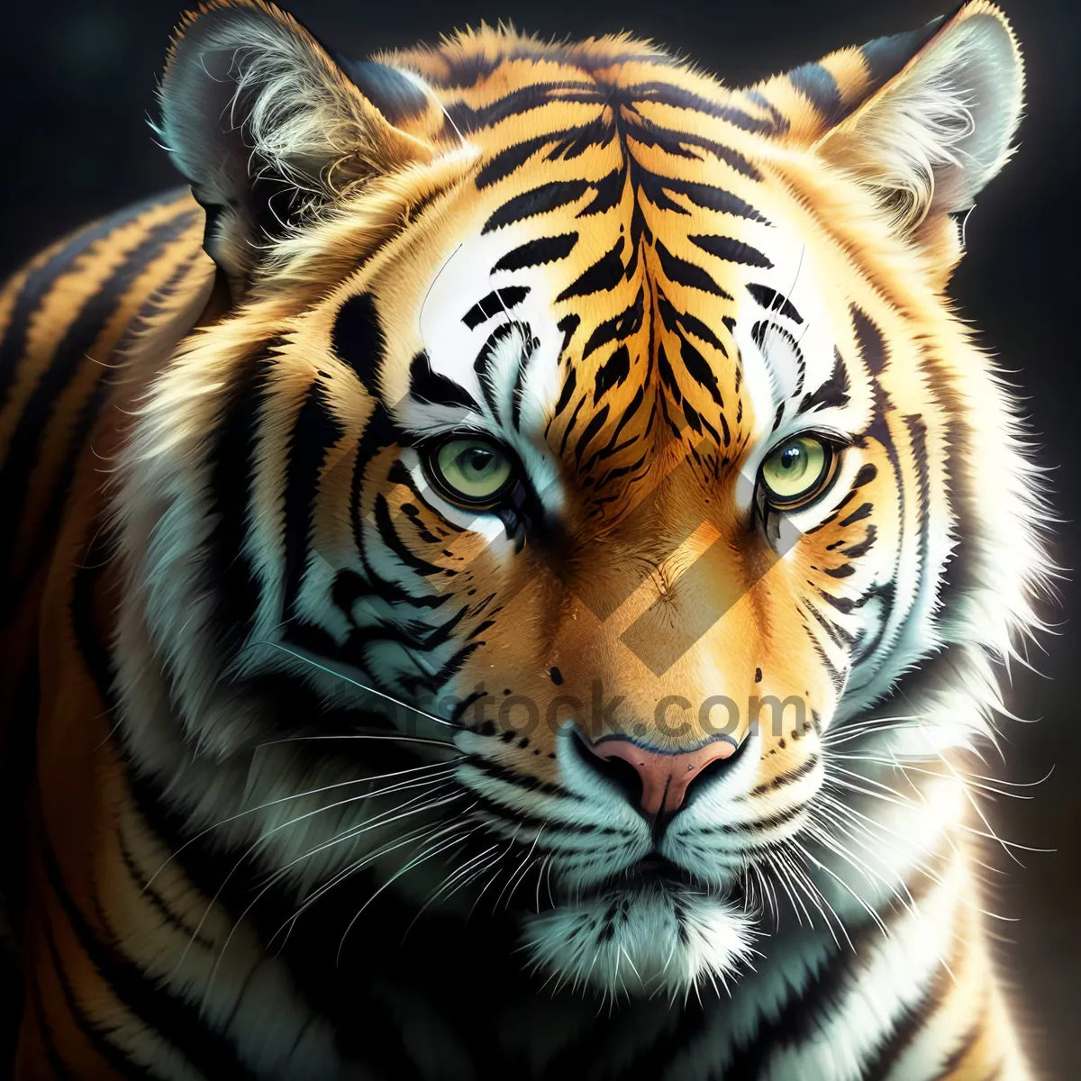 Picture of Majestic Tiger - Wild Feline in Striped Fur