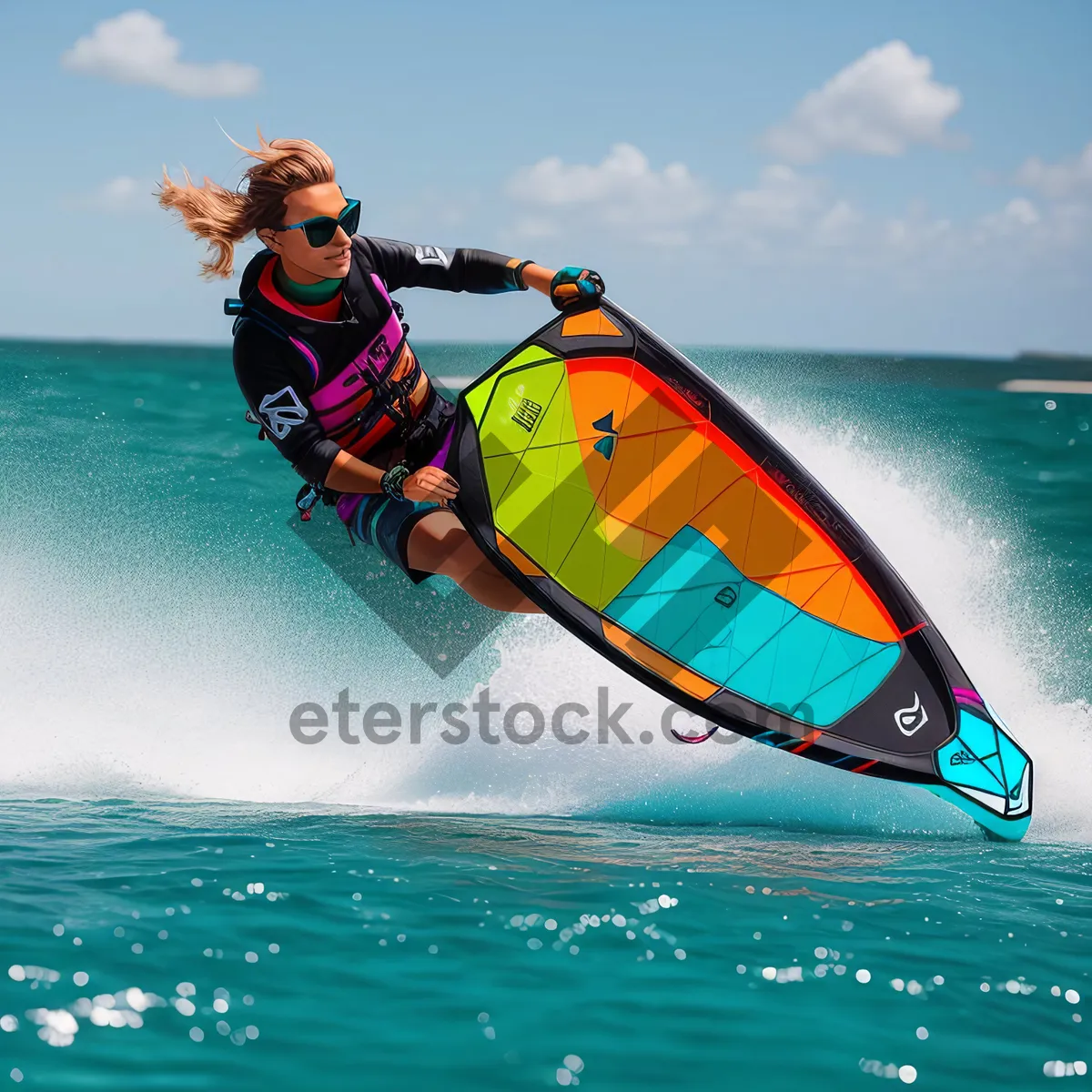 Picture of Island Surfer enjoying the summer beach waves