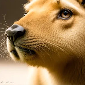Majestic Collie Shepherd Dog and Lion King Portrait