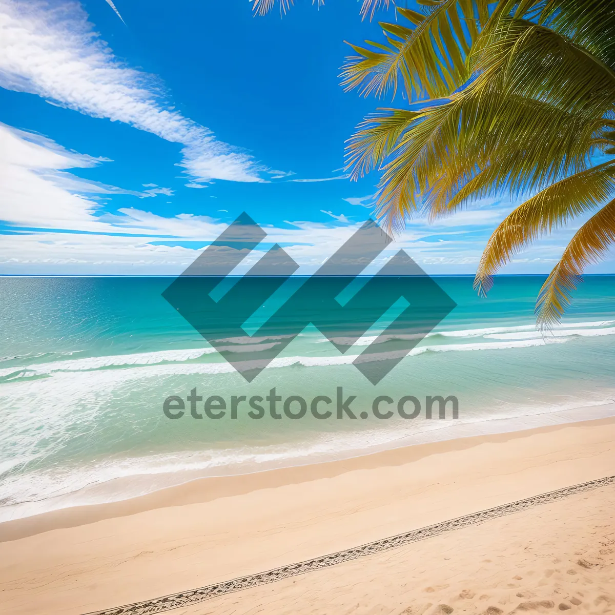 Picture of Serenity by the Turquoise Tropical Ocean